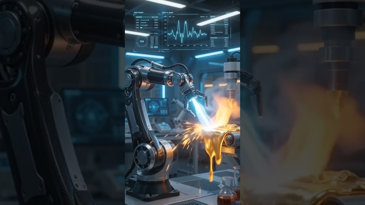 This AI Robot Destroys Human Mining — Gold Extraction in Seconds!“Inside the AI Gold Mine #trending [🤖]