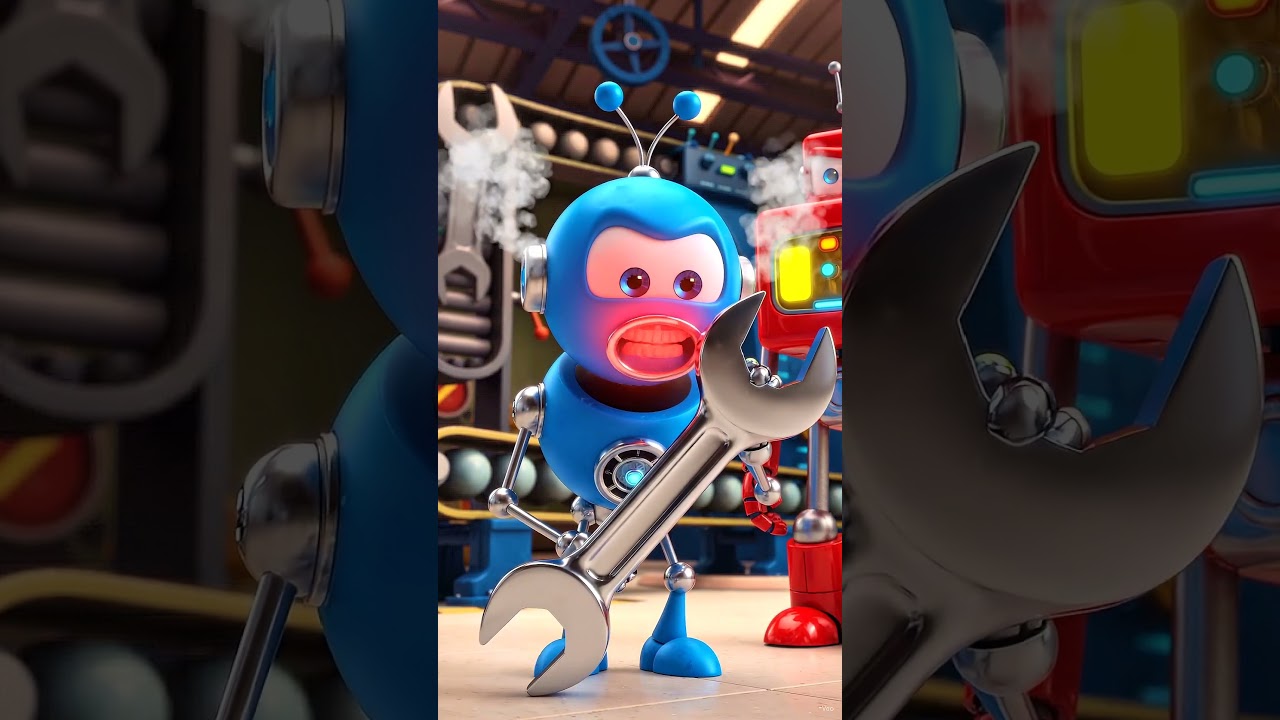 The Blue Robot vs Red Robot… Who Wins? 😱🤖#shorts [🤖]