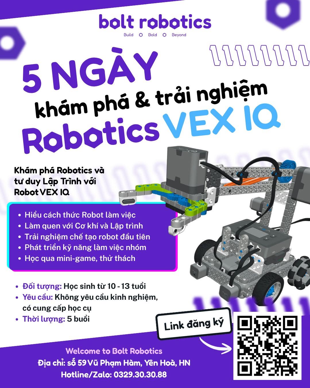 [🆕🇻🇳] Top1Vietnam ♥️️ HÈ NÀY, HÃY XUẤT PHÁT HÀNH TRÌNH THỰC HÀNH ROBOT!
Ở độ tuổi 10 – 13, trẻ bắt đầu có khả năng tư duy logic cao, đam mê khám phá và giải quyết vấn đề. Đây là