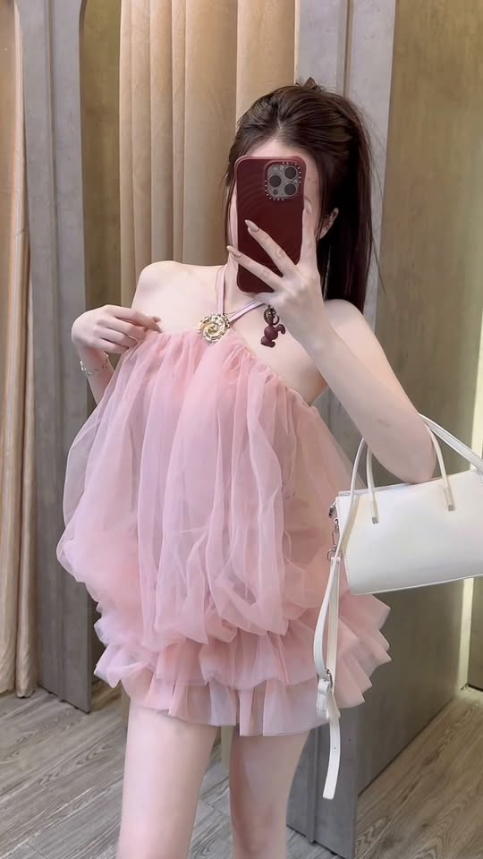 [🆕🇻🇳] Ánh Tuyết Store – Quần Áo Thời Trang Nữ Giá Rẻ  👕 Top1Fashion 👗   Đầm cổ yếm lưới xinh iu cho mí bà