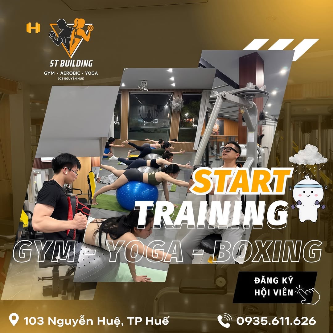 [🆕🇻🇳] ST Building Gym – Aerobic – Yoga – Trung tâm tập gym/rèn luyện thể chất 🧘 Top1Yoga 🤸🏻‍♀️ Ở ST chỉ có một bảng giá, hỏi ai cũng ra đúng một số.
Member 399k/tháng, 3 tháng còn 359k, 6 tháng 329k, 12 tháng 289k.
HSSV 350k, vé buổi 50k, yoga 500k.