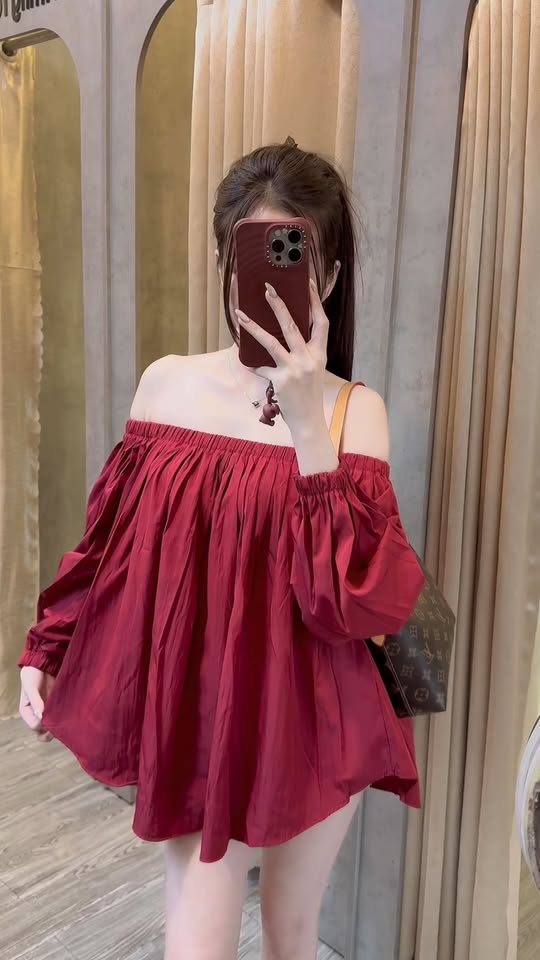 [🆕🇻🇳] Ánh Tuyết Store – Quần Áo Thời Trang Nữ Giá Rẻ  👕 Top1Fashion 👗   Áo kiểu trễ vai có thêm đỏ ạ