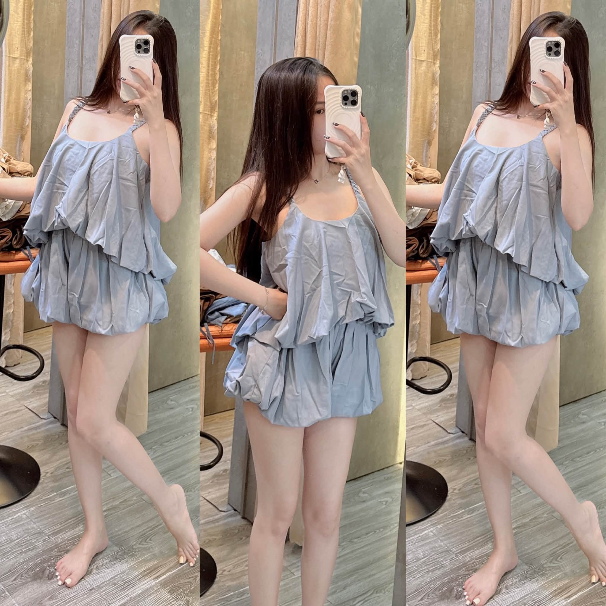 [🆕🇻🇳] Ánh Tuyết Store – Quần Áo Thời Trang Nữ Giá Rẻ  👕 Top1Fashion 👗   Set đùi bí dây bính 
Sml