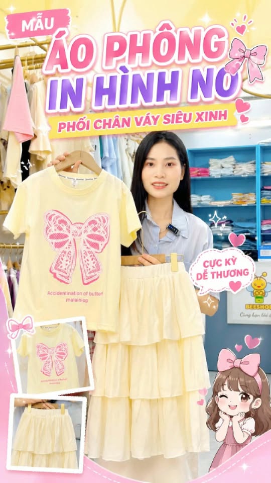 [🆕🇻🇳] Beeshop – ĐỒ ĐẸP CHO BÉ, GIÁ RẺ CHO MẸ [🆕Top1Vietnam🇻🇳]  🧑‍🧒👶  Ngọt ngào trong từng chi tiết – Xinh ngay từ ánh nhìn đầu tiên! 

Set áo nơ hồng kèm chân váy tơ là lựa chọn hoàn hảo cho những ngày bé muốn diện thật nổi