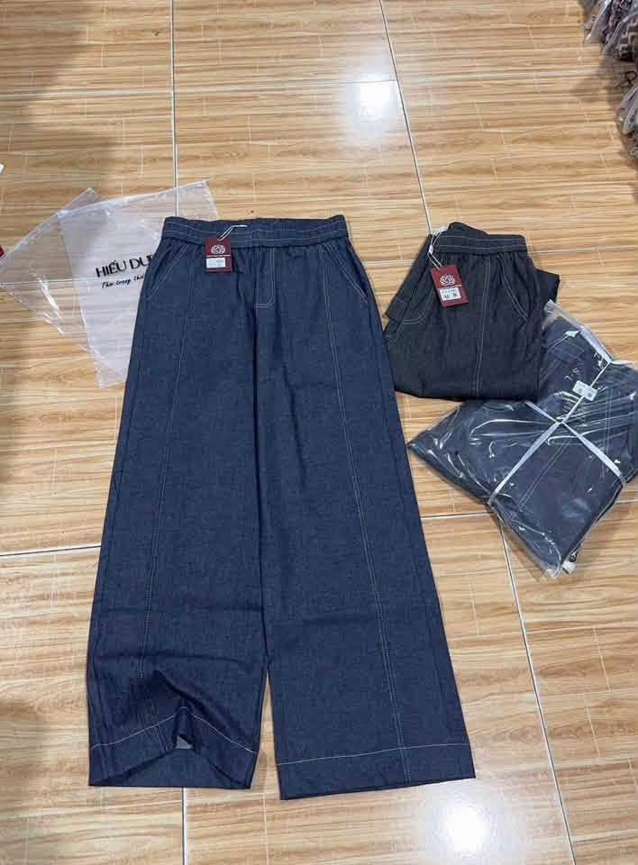 [🆕🇻🇳] Nguyễn Liên Chuyên Đầm Công Sở – Quần Áo Mua Lẻ Rẻ Bằng giá Bán Buôn  👕 Top1Fashion 👗   Quần rin ống suông vê mỗi  màu xanh đẹp cực luôn dư tầm 20 quần 
sezi: smlxl.2xl