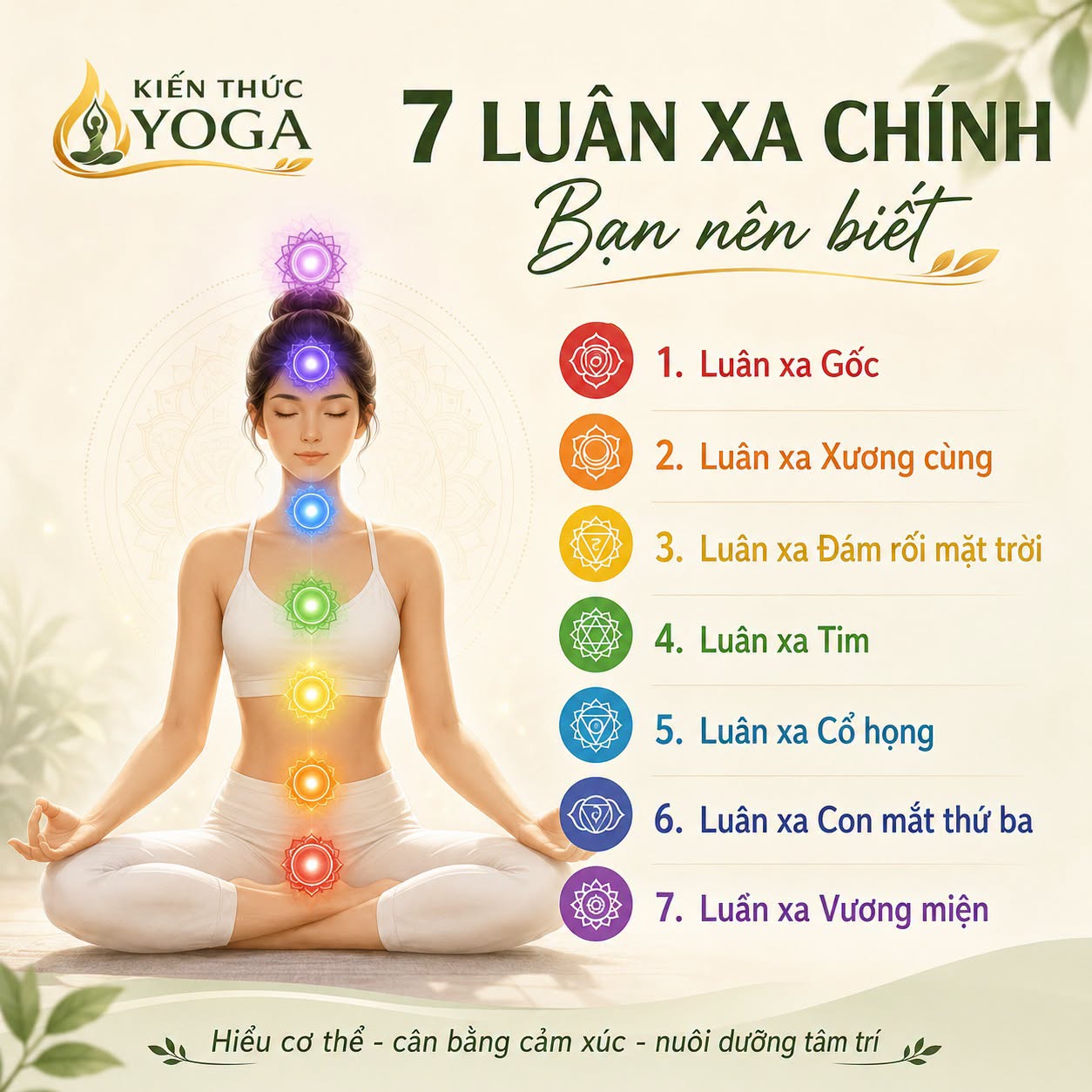 [🆕🇻🇳] Top1Vietnam ♥️️ **BẠN ĐÃ HIỂU HẾT VỀ 7 LUÂN XA CHÍNH CHƯA? **

Luân xa gốc giúp ta cảm thấy vững vàng.
Luân xa xương cùng kết nối với cảm xúc và sự sáng tạo.
Luân xa đám r