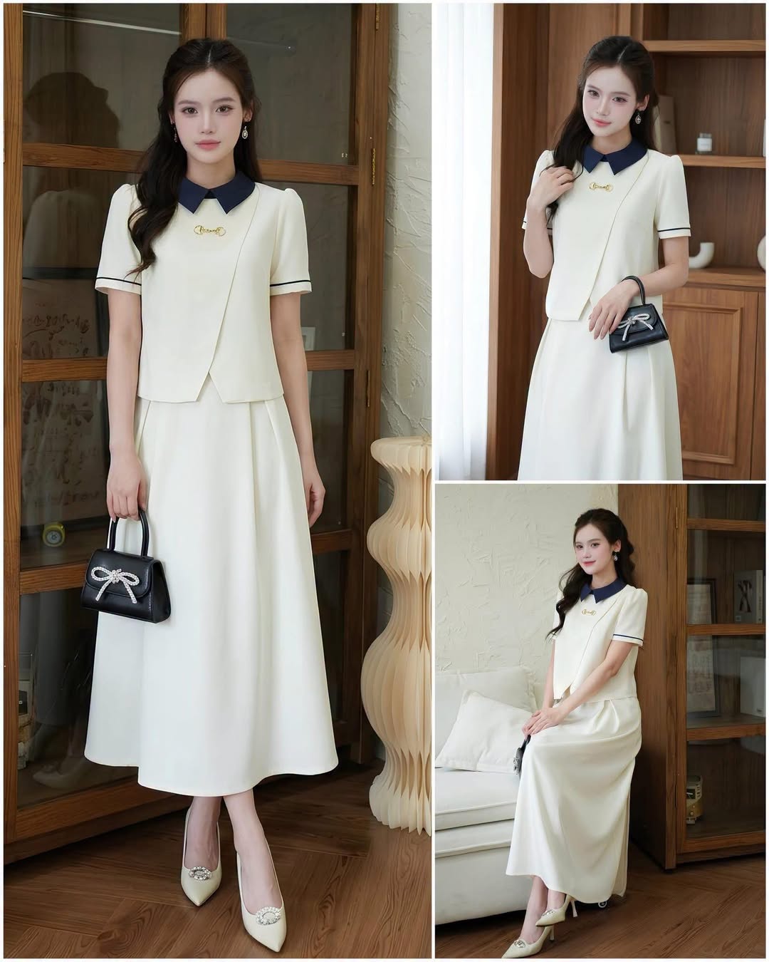 [🆕🇻🇳] Nguyễn Liên Chuyên Đầm Công Sở – Quần Áo Mua Lẻ Rẻ Bằng giá Bán Buôn  👕 Top1Fashion 👗   15 bộ  duy nhất em tặng 228k/1 sét áo rời và cv 
sezi smlxl.2xl