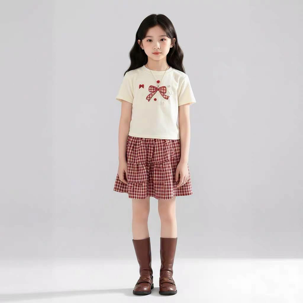 [🆕🇻🇳] Beeshop – ĐỒ ĐẸP CHO BÉ, GIÁ RẺ CHO MẸ [🆕Top1Vietnam🇻🇳]  🧑‍🧒👶  Set áo in nơ kèm chân váy caro – combo ngọt ngào dành cho các cô bé yêu thích phong cách đáng yêu và nữ tính 

 Áo in nơ xinh xắn, nổi bật và dễ thương.